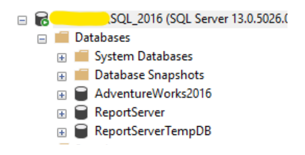 SQL Server RS db utente