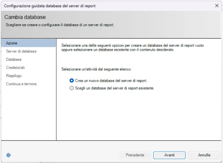 SSRS cambia database