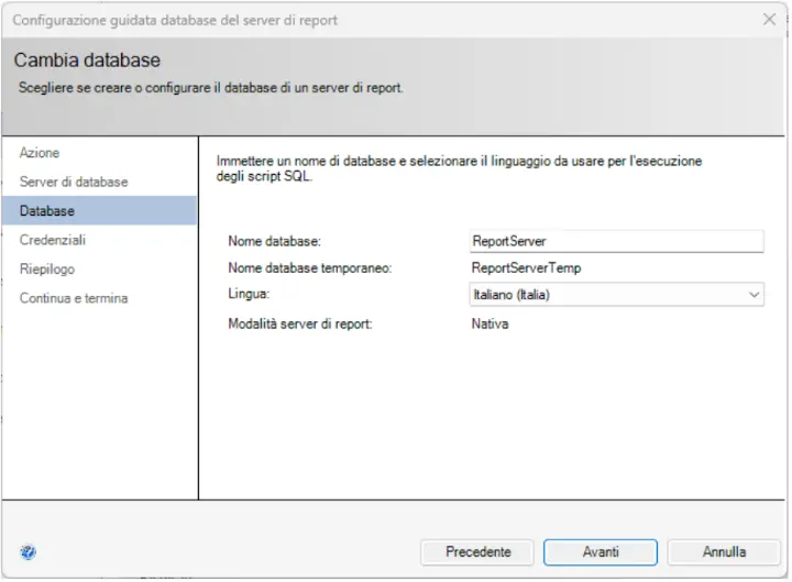 SSRS server di report