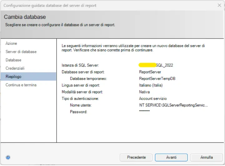 Server di report SSRS