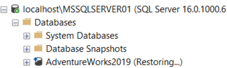 Restoring database